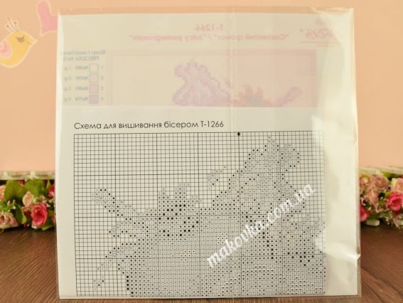 Т-1266 Соковитий гранат , друк на тканині під бісер, ВДВ