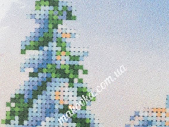 Т-1278 Снежная зима, друк на тканині під бісер, ВДВ