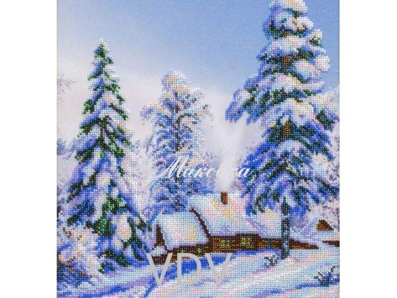 Схема (рисунок) на ткани Снежная зима Т-1278 ВДВ под бисер