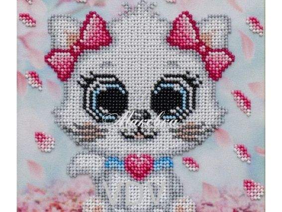 Схема (малюнок) на тканині Киця Т-1322 ВДВ під бісер