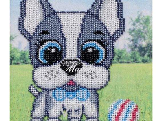 Схема (рисунок) на ткани Французский бульдог Т-1325 ВДВ под бисер