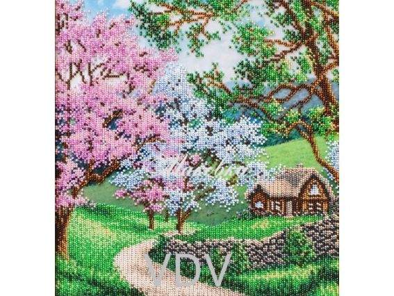 Схема (малюнок) на тканині Квітуча весна Т-1327 ВДВ під бісер