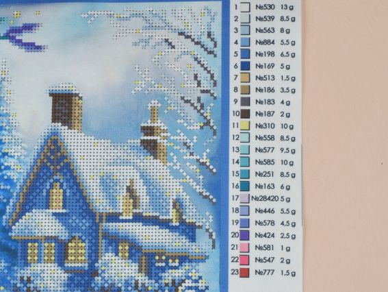 Т-1393 Зимова фантазія, друк на тканині під бісер, ВДВ