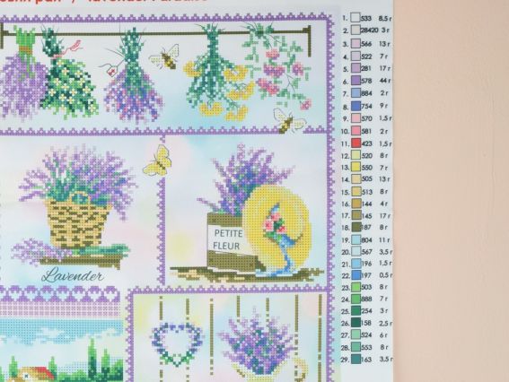  Т-1404 Лавандовий рай друк на тканині під бісер ВДВ