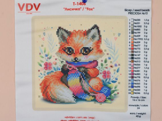 Схема (малюнок) на тканині Лисичка Т-1406 ВДВ під бісер