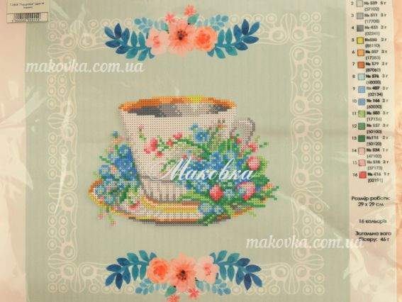 Схема (рисунок) на ткани Фарфор Т-0808 ВДВ