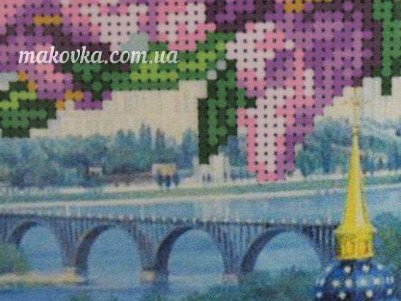 Т-0841 Вид з ботанічного саду, друк на тканині 34х23см ВДВ