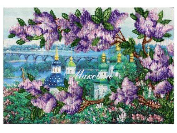 Схема (рисунок) на ткани Т-0841 Вид из ботанического сада, ВДВ