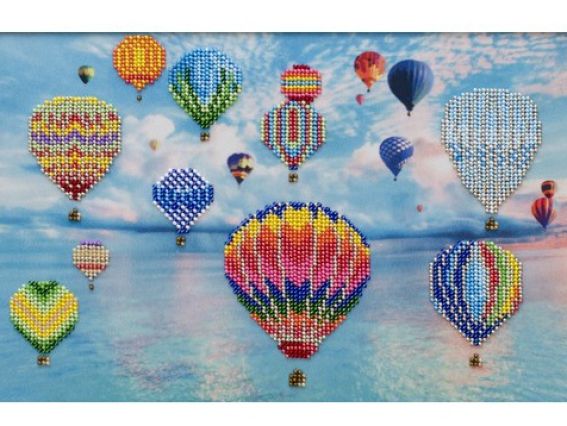 Схема (малюнок) на тканині Т-0955 Повітряні кулі, ВДВ Схема (малюнок) на тканині Т-0955 Повітряні кулі, ВДВ