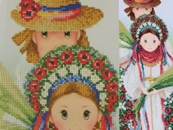 Схема (рисунок) на ткани Наречені, Т-0207 ВДВ Схема (рисунок) на ткани Наречені, Т-0207 ВДВ