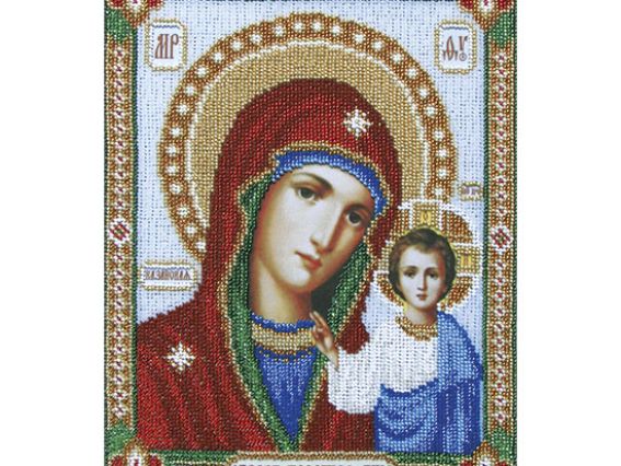 Схема (малюнок) на тканині Т-0382 Богородиця Казанська, ВДВ Схема (малюнок) на тканині Т-0382 Богородиця Казанська, ВДВ