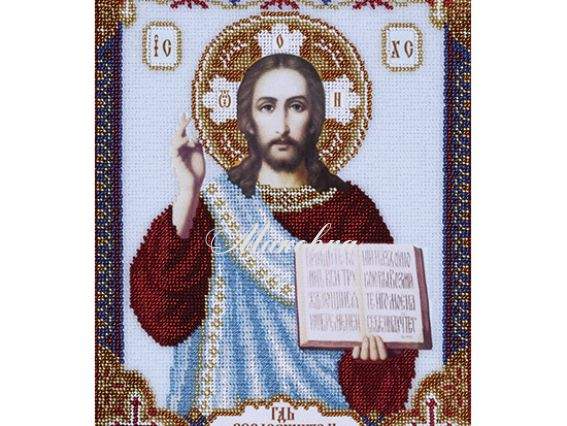 Схема (рисунок) на ткани Т-0518 Господь Вседержитель,  ВДВ