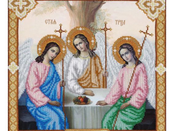 Схема (малюнок) на тканині Т-0817 Свята Трійця,  ВДВ Схема (малюнок) на тканині Т-0817 Свята Трійця,  ВДВ