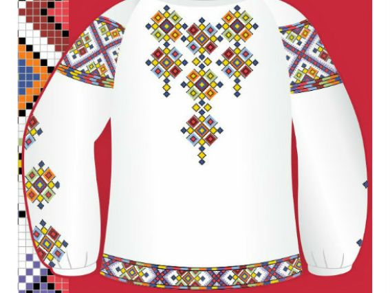 Схема бумажная Сорочка женская СЖ1-004, размер 42-56, ВДВ Схема бумажная Сорочка женская СЖ1-004, размер 42-56, ВДВ