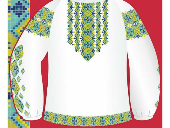 Схема бумажная Сорочка женская СЖ1-007, размер 42-56, ВДВ Схема бумажная Сорочка женская СЖ1-007, размер 42-56, ВДВ