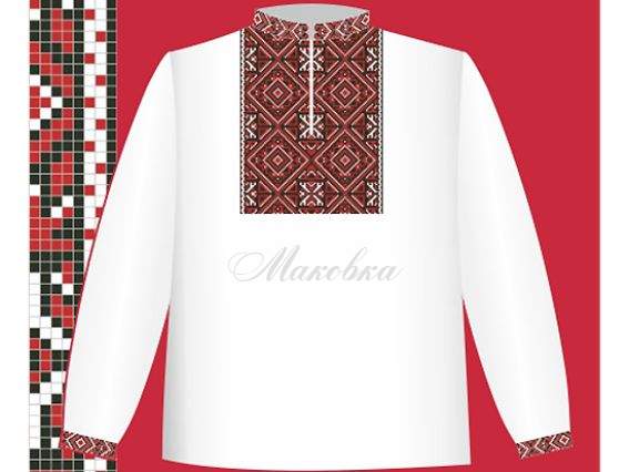 Схема бумажная Сорочка для мальчика СХ1-005 , размер 26-30, ВДВ Схема бумажная Сорочка для мальчика СХ1-005 , размер 26-30, ВДВ