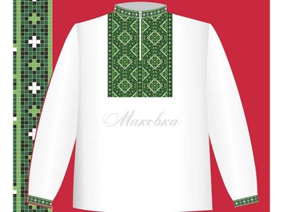 Схема бумажная Сорочка для мальчика СХ1-006 , размер 26-30, ВДВ Схема бумажная Сорочка для мальчика СХ1-006 , размер 26-30, ВДВ