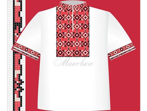 Схема бумажная Сорочка для мальчика СХ2-002, размер 32-34, ВДВ Схема бумажная Сорочка для мальчика СХ2-002, размер 32-34, ВДВ