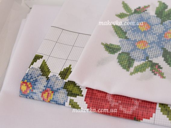 Заготовка для вишивання СЖТ-008 Сорочка жіноча (круглий виріз) 42-56р,  троянды, домоткан.  ВДВ