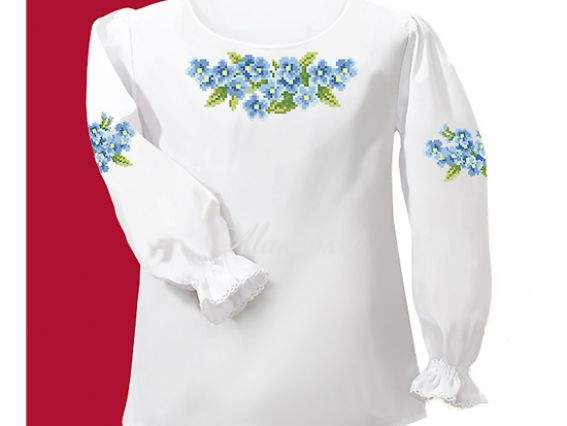 СДТ1-005 Сорочка для девочки, заготовка на 26-28 р, Барвинок, домотканная, ВДВ СДТ1-005 Сорочка для девочки, заготовка на 26-28 р, Барвинок, домотканная, ВДВ