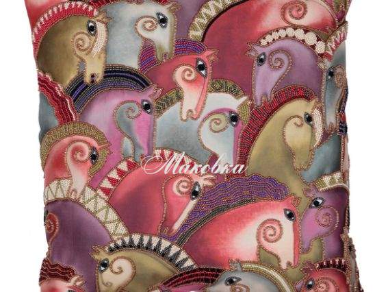 Набор Подушка под вышивку Кони, 40х40 см ТН-710  ВДВ Набор Подушка под вышивку Кони, 40х40 см ТН-710  ВДВ