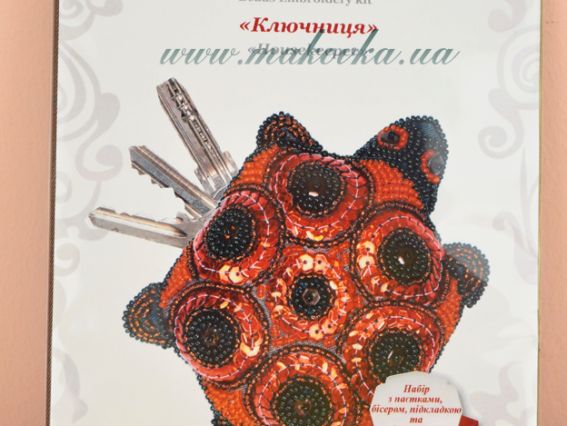 Набір для шиття та вишивання  Ключниця ЧЕРЕПАХА, 12х9см, бісер, паєтки, ВДВ ТН-0729
