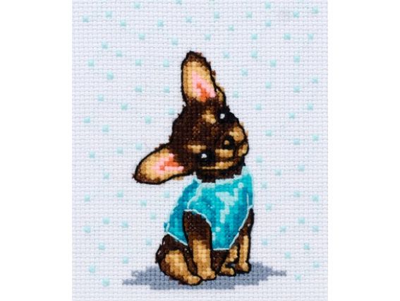 Собачка (той-терєр), М-0122 ВДВ набір для вишивання нитками Собачка (той-терєр), М-0122 ВДВ набір для вишивання нитками