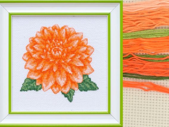 Георгин М-0128 ВДВ набор для вышивания нитками