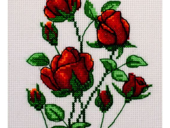 Троянди М-0219 ВДВ набір для вишивання нитками Троянди М-0219 ВДВ набір для вишивання нитками