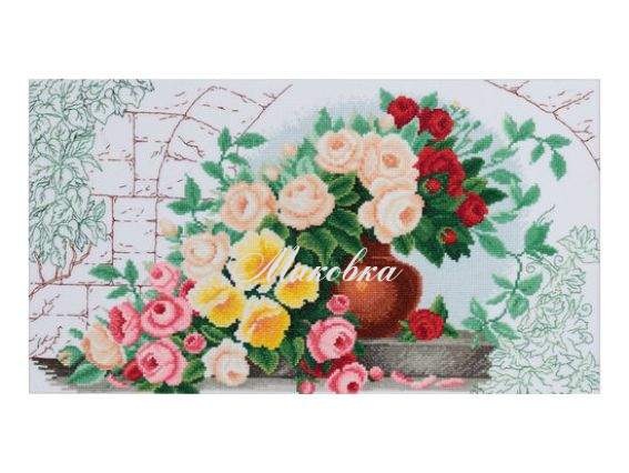 Цветочное (розовое) настроение М-0228 ВДВ набор для вышивания нитками