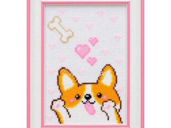 Собачка М-0239 ВДВ набір для вишивання нитками Собачка М-0239 ВДВ набір для вишивання нитками