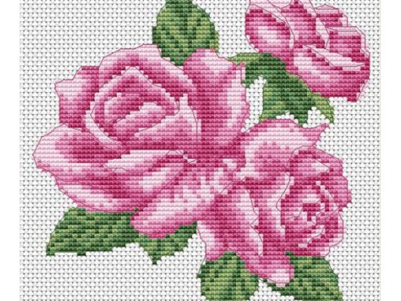 Набір для вишивання хрестиком Рози М-0241, ВДВ