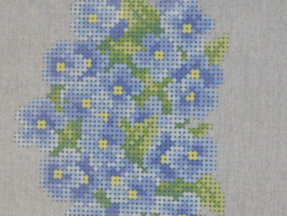 Заготовка для шиття та вишивання косметички Незабудки, КО-10 ВДВ, 25х20 см 