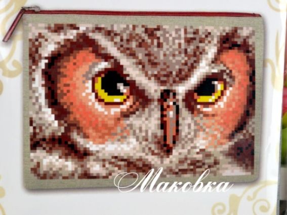 Заготовка для косметички Сова, КО-12 ВДВ, 25х20 см