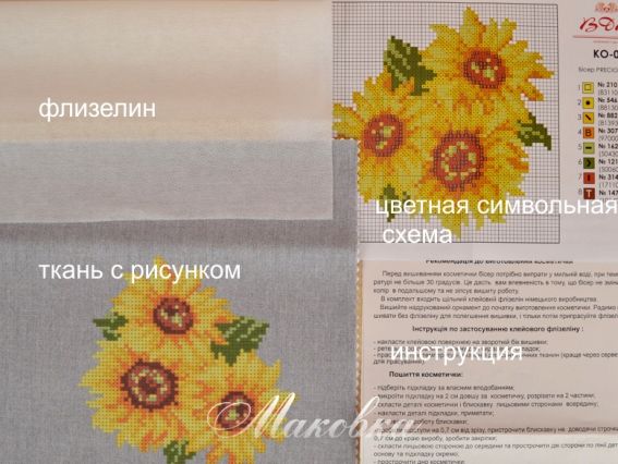 Заготовка для вишивки косметички Троянда і барвінок, КО-08 ВДВ, 25х20 см