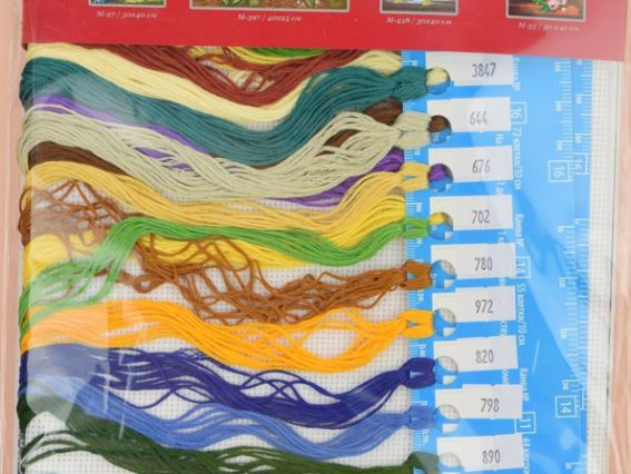 М-492, Райський сад, вишивка нитками, 18х40 см, ВДВ