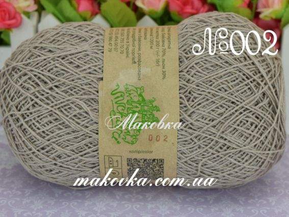 Етно-Коттон 1200 Вівчарі пряжа 002 светлый беж