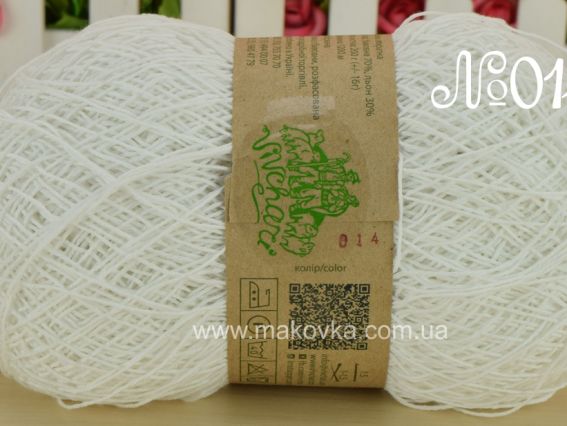 Етно-Коттон 1200 Вівчарі пряжа 014 молочный
