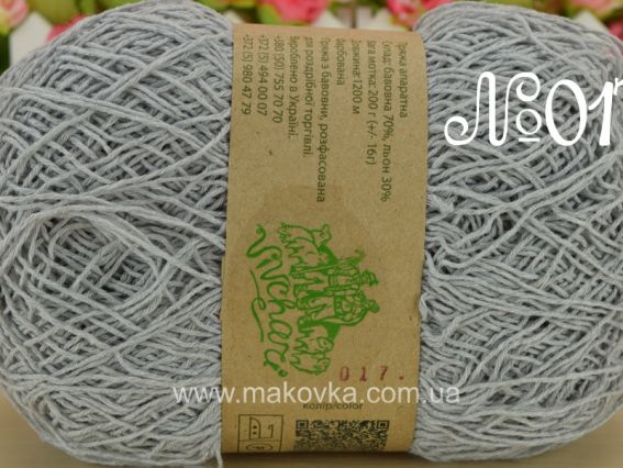 Етно-Коттон 1200 Вівчарі пряжа 017 средний серый