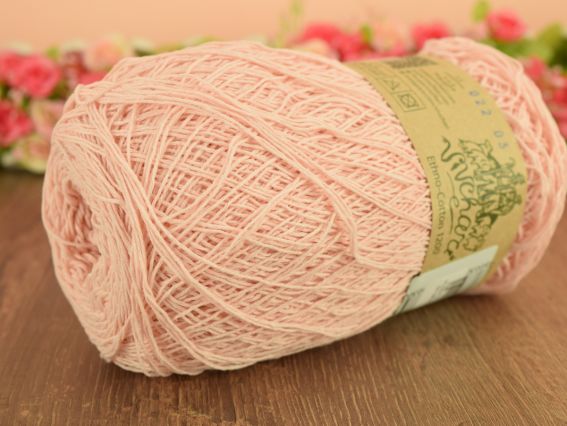 Етно-Коттон 600 Вівчарі пряжа (100г) пряжа 022  рожевий пудра