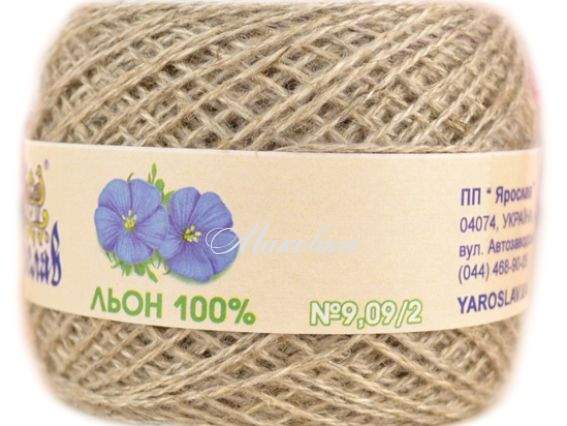 Нитки Льон 100%, 50 г Нитки Льон 100%, 50 г