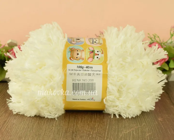 Меховые нитки для вязания Happy Toys Premium yarns Хэппи тойс