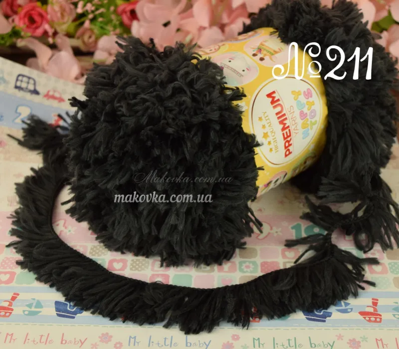 Меховые нитки для вязания Happy Toys Premium yarns Хэппи тойс