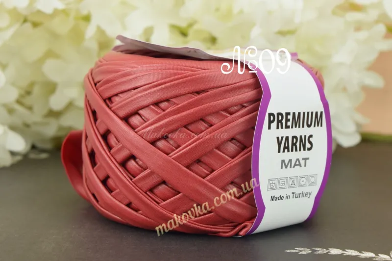 Трикотажна пряжа стрічка матова під шкіру LEATHER MAT Premium