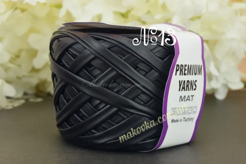 Трикотажна пряжа стрічка матова під шкіру LEATHER MAT Premium