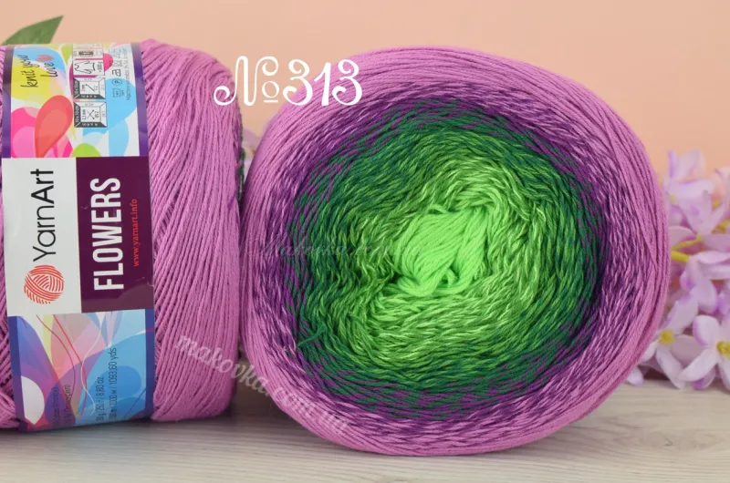 Нитки для вязания Flowers YarnArt Фловерс Ярнарт | Маковка