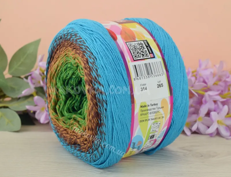 Нитки для вязания Flowers YarnArt Фловерс Ярнарт | Маковка