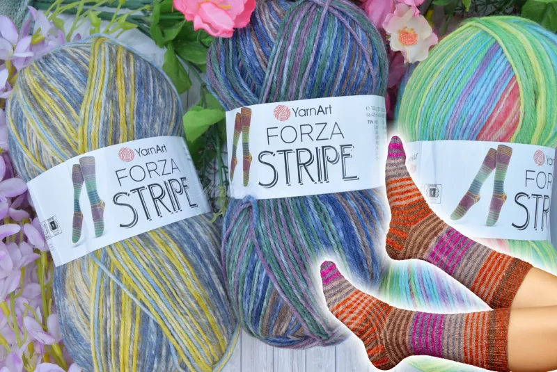 Пряжа носочная Форза Страйп ЯрнАрт Forza Stripe Yarn Art нитка