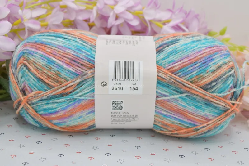 Пряжа носочная Форза ЯрнАрт Forza Yarn Art нитка носочная для