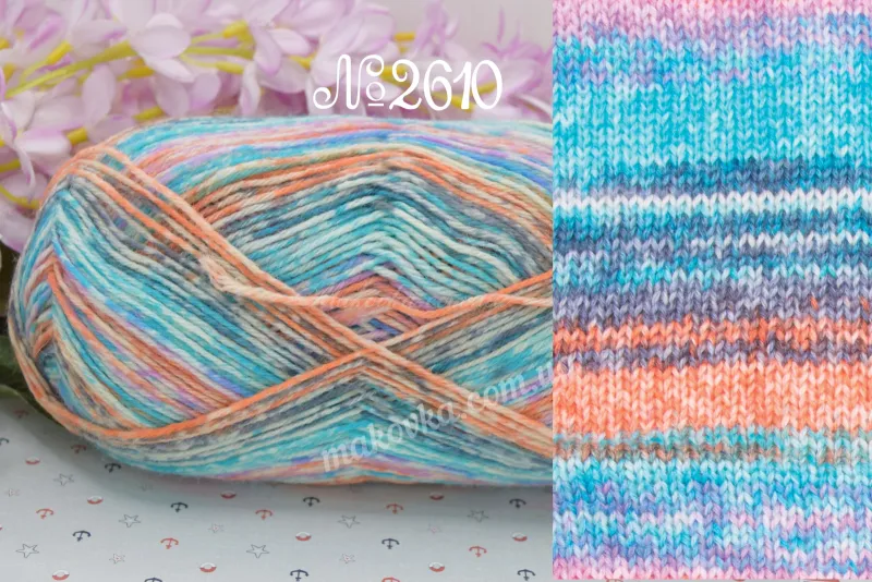 Пряжа носочная Форза ЯрнАрт Forza Yarn Art нитка носочная для